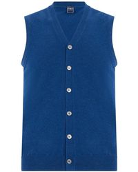 Fedeli - Cashmere V-Neck Sleeveless Cardigan - Lyst