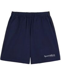 Sporty & Rich - Logo-Print Gym Shorts - Lyst