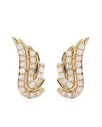 Adina Reyter - 14kt Yellow Gold Wing Diamond Stud Earrings - Lyst