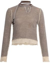 DIESEL - M-Dracarina Gebreide Trui Met Franje - Lyst