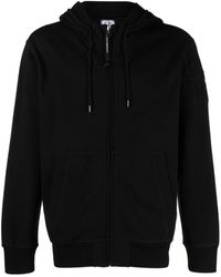 C.P. Company - Logo-embroidered Zip-up Hoodie - Lyst