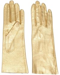 Manokhi Handschuhe mit metallischen Wirkungen - Natur