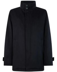 Herno - Abrigo De Lana Con Cuello Alto - Lyst