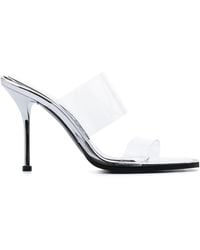Alexander McQueen - 105mm Transparent Leather Mules - Lyst