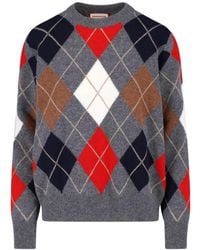 &Daughter - Ava Argyle Wool Sweater - Lyst