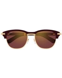 Cartier - Logo-Detail Sunglasses - Lyst