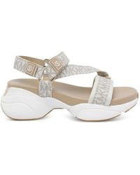 MICHAEL Michael Kors - Bowie Logo Round-Toe Sandals - Lyst