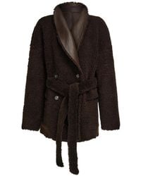 Ferragamo - Reversible Shearling Jacket - Lyst
