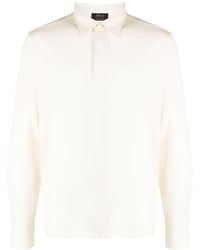 Brioni - Long-sleeved Cotton Polo Shirt - Lyst