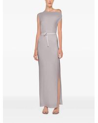 Norma Kamali - Drop Shoulder Long Dress With Side Slit - Lyst