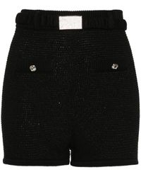 Alessandra Rich - Sequin-embellished Knitted Shorts - Lyst