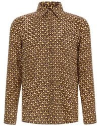 Gucci - Zijden Overhemd Met Horsebit-Print - Lyst