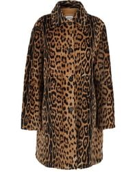 P.A.R.O.S.H. - Shearling-Mantel mit Leoparden-Print - Lyst