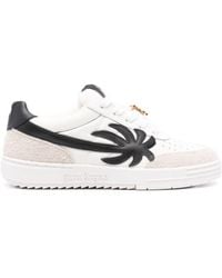 Palm Angels - Logo-appliqué Leather Sneakers - Lyst