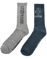Converse - Logo-Print Ribbed Socks (Set Of Two) - Lyst