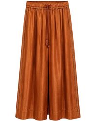 forte_forte - Drawstring-Waist Palazzo Pants - Lyst