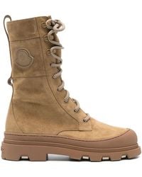 Moncler - Schnürstiefel Aus Wildleder - Lyst