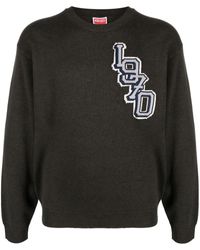 KENZO - Pull En Maille À Logo Varsity - Lyst