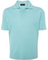 Dell'Oglio - Split-neck Cotton Polo Shirt - Lyst