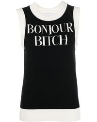 Viktor & Rolf - Two-Tone Intarsia Knitted Tank Top - Lyst