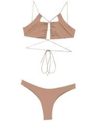 Amazuìn - Jadia Ruched-Detail Bikini - Lyst