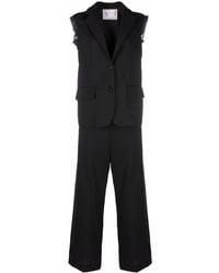 Sacai Sleeveless Tailored Jumpsuit - Black