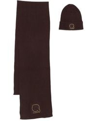 KARL LAGERFELD - Ribbed Beanie Scarf - Lyst