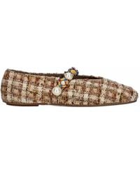 Jeffrey Campbell - Amarissa Embellished Tweed Ballet Flats - Lyst