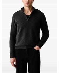 Hackett - Quarter-Zip Elbow-Patch Sweater - Lyst