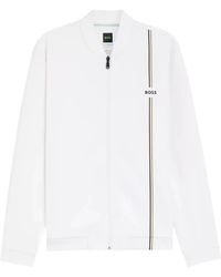 BOSS - Active Zip-Up Sweatshirt With Moisture Management - Lyst