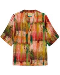 Momoní - Organ Printed Habutai Blouse - Lyst