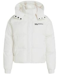 KARL LAGERFELD - Logo Puffer Jacket - Lyst