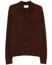 Bompard - Cardigan Nervuré À Col Chemise - Lyst
