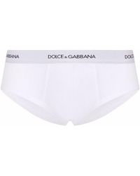 Dolce & Gabbana - Slip mit Logo-Bund - Lyst