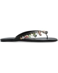 Christopher Esber - Memento Charm-Embellished Leather Flip-Flops - Lyst