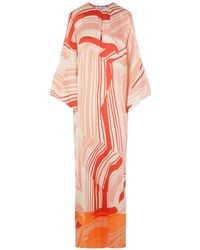 Raquel Diniz - Abstract-Print Silk Dress - Lyst