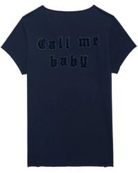 Zadig & Voltaire - Slogan-Print T-Shirt - Lyst