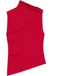 Courreges - Asymmetric Jersey Top - Lyst
