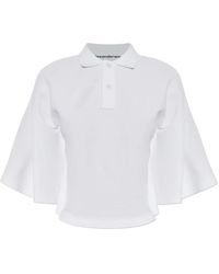 Alexander Wang - Logo-Embroidered Flared-Sleeve Polo Shirt - Lyst
