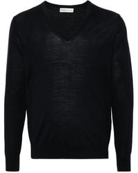 MODES GARMENTS - V-Neck Merino Wool Jumper - Lyst