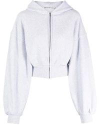 Alexander Wang - Hoodie Crop À Fermeture Zippée - Lyst