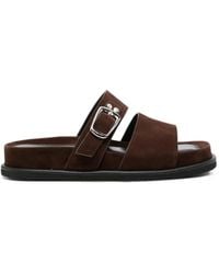 ADRIANNA FERETTI - Buckle-Fastening Suede Sandals - Lyst