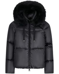 Herno - Plumífero Con Ribete De Pelo Artificial - Lyst