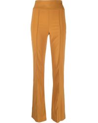 Patrizia Pepe - High-Waisted Crepe-Texture Trousers - Lyst