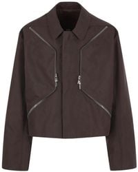 Rick Owens - Heizer Mac Zip-Detail Cropped Jacket - Lyst