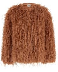 forte_forte - Faux-Fur Textured Coat - Lyst