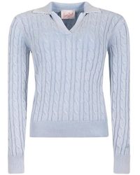 MC2 Saint Barth - Cable-Knit Polo-Collar Sweater - Lyst