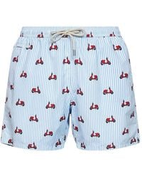 MC2 Saint Barth - Short De Bain Lighting Micro À Imprimé Scooter - Lyst