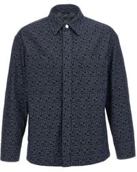 Fendi - Hemdjacke mit Monogrammmuster - Lyst