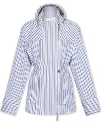 Rabanne - Striped Hooded Jacket - Lyst